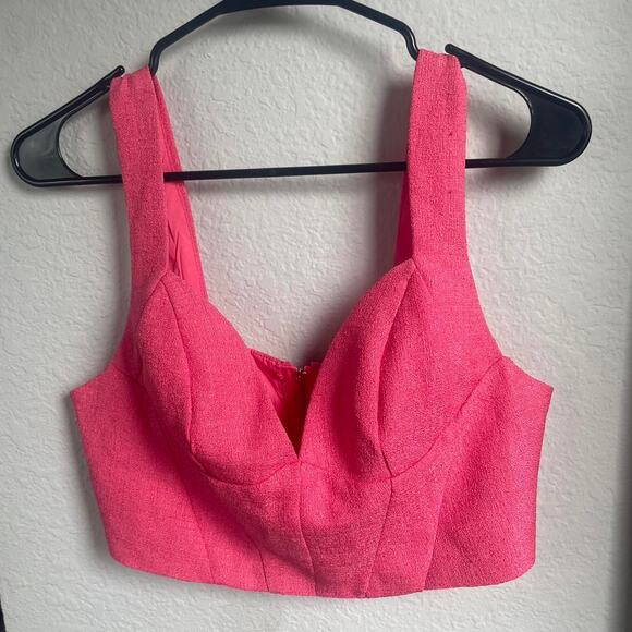 SHEIN Tops - Bright hot pink summer crop top